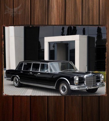 Металлическая табличка Mercedes-Benz 600 6-door Pullman Limousine (W100)